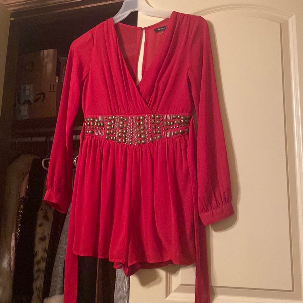 Deep red jumper size L never worn